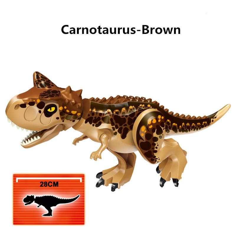 28CM Huge Raptor  Carnotaurus Building Blocks Dinosaur Bricks Tyrannosaurus T-Rex Assemble Kids Toys Kids Gift Christmas Gifts 01