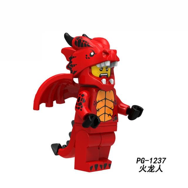 Animals Pumping Series Rabbit Cow Gingerbread man Cat Dog Dargon kangaroo deer Building Blocks Toys dark grey