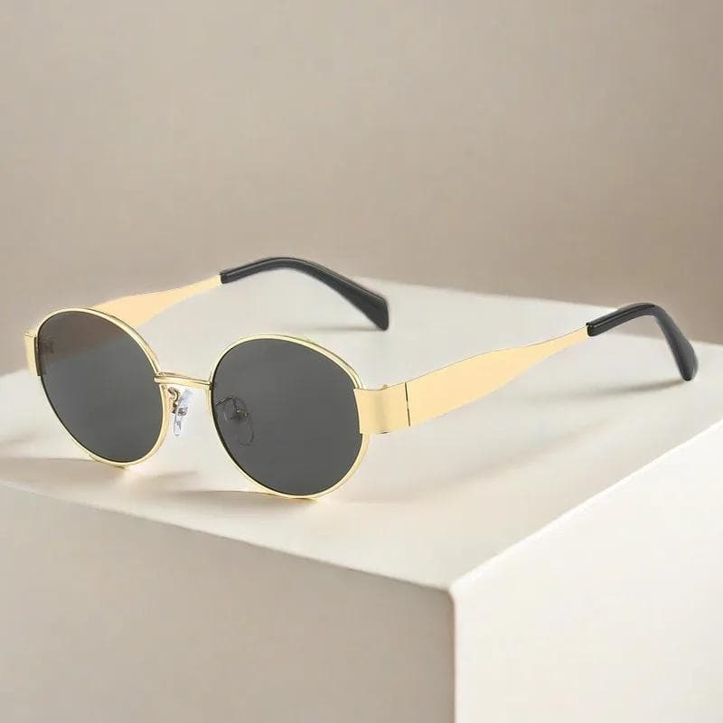 Advanced Metal Sunglasses Fashion Oval Designer Vintage Sun Glasses High Quality Oculos De Sol