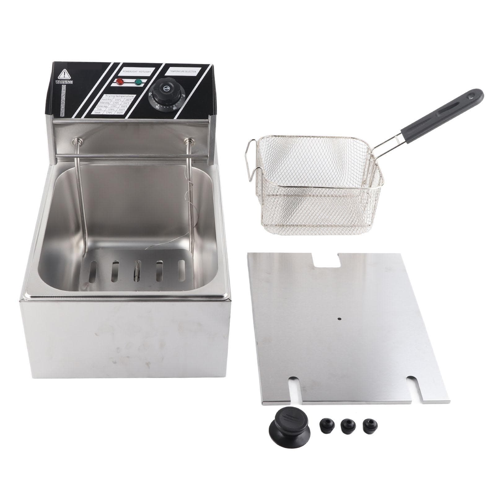 Stainless Steel Electric Deep Fryer 6L Electric Immersion Deep Fryer with Basket Lid L