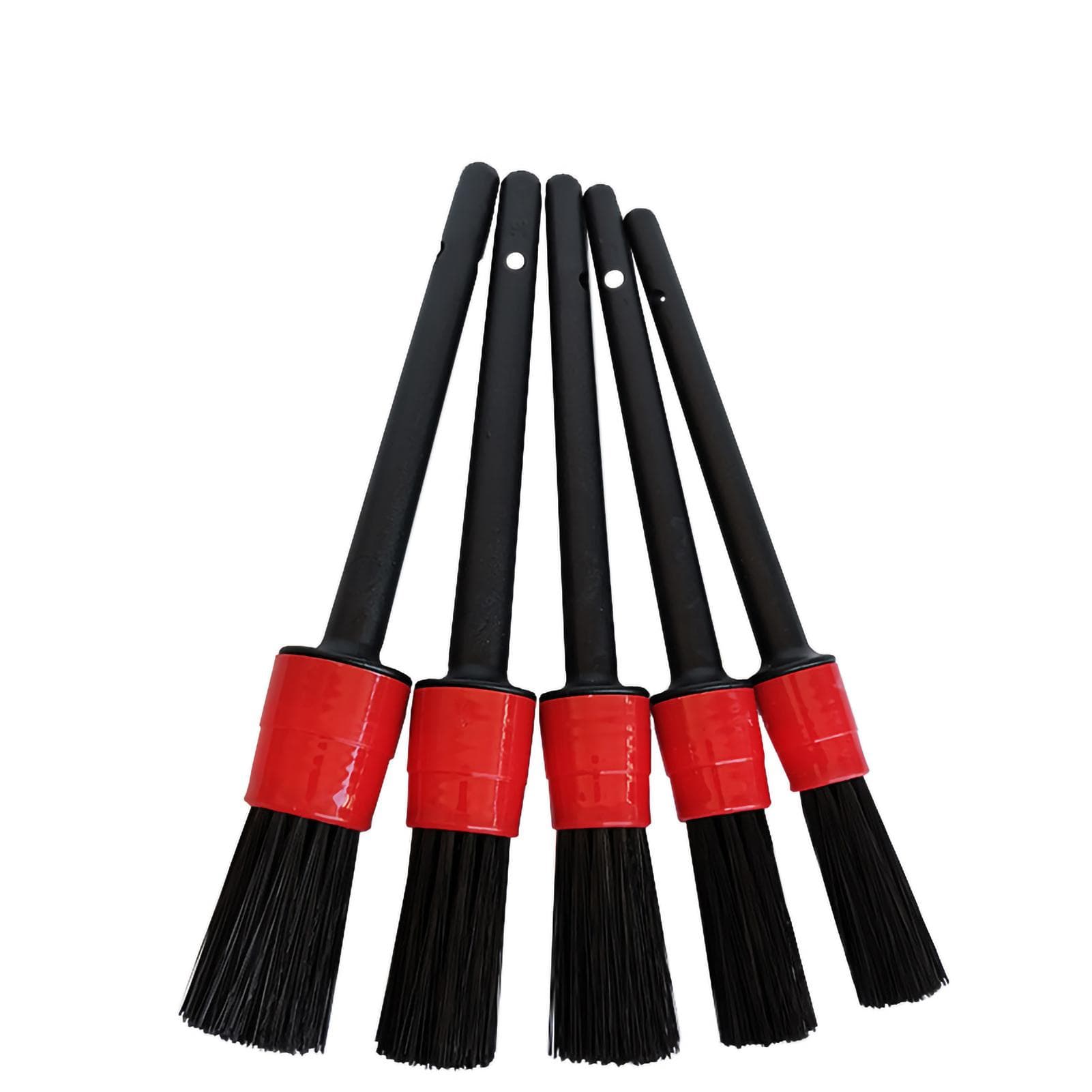 5 Pcs Car Detailing Brush Set Interior Crevice Brush Soft Synthetic Fibre Auto Clean Brushes for