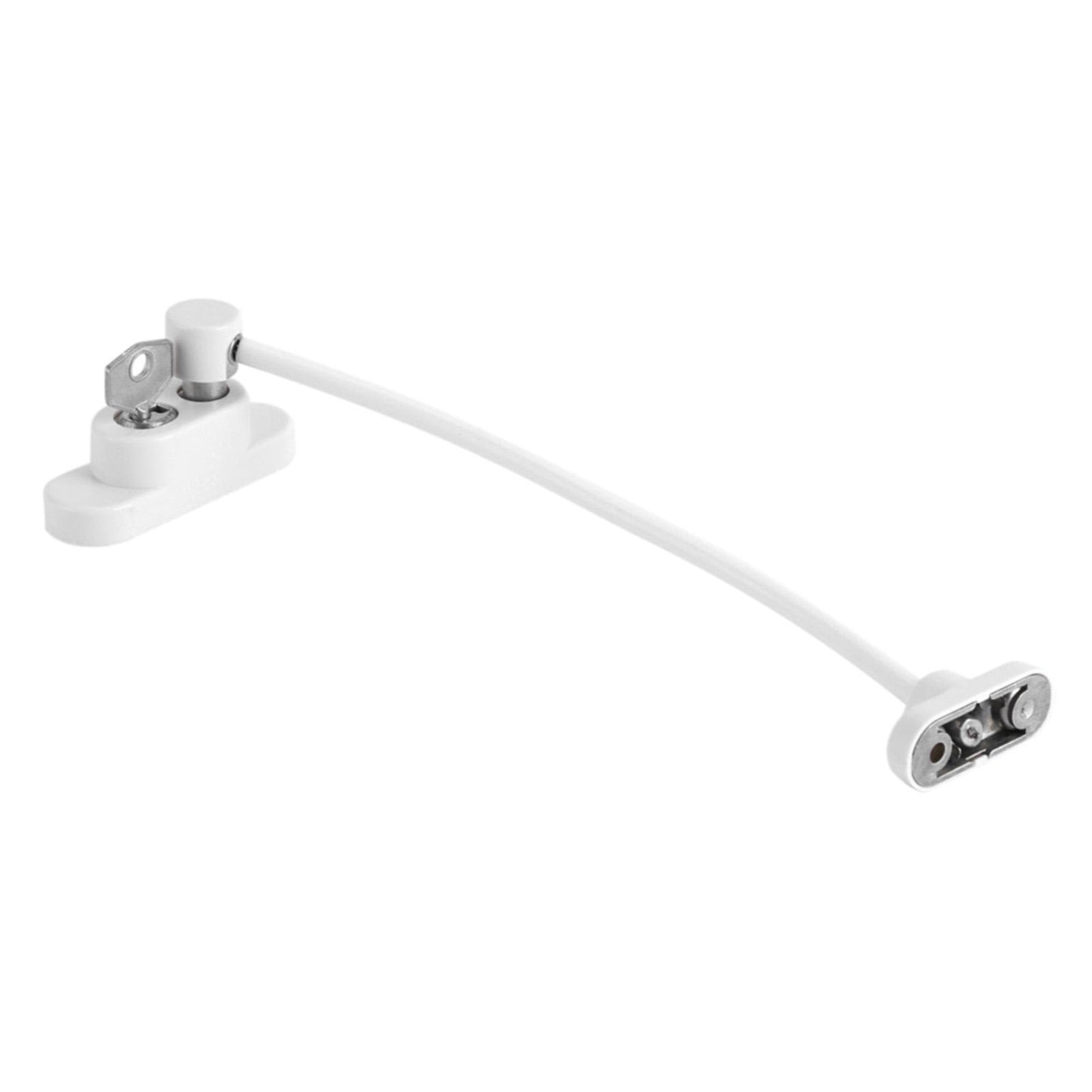 Zinc Alloy Window Door Opening Restrictor Cable Baby Child Safety Lock Catch Wire White white