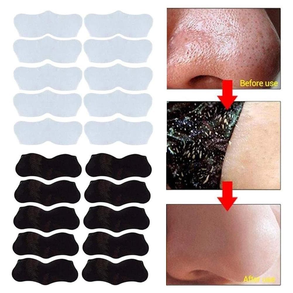 10Pcs Deep Cleaning Nose Pore Strips for Blackhead Removal Blackhead Remover Nose Strip Sticker black