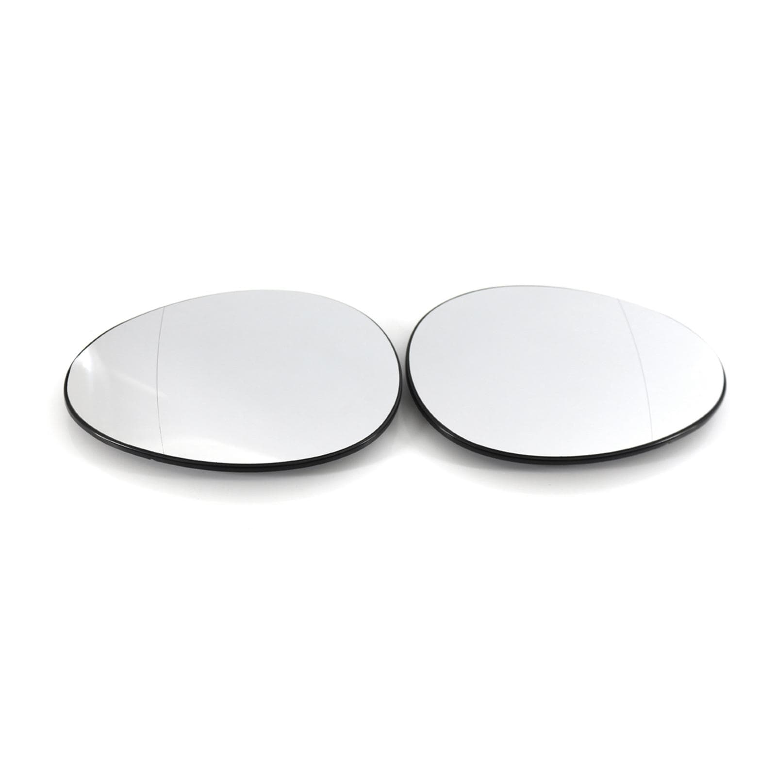 Rearview Mirror Glass with clip Replacement for BMW Mini R55 R56 R57 2007 to 2014 2pcs Heated Left white