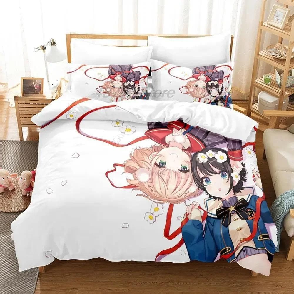 ŌOzora-Subaru Bedding Set Single Twin Full Queen King Size Bed Set Adult Kid Bedroom Duvet cover Sets 3D Print Anime Kawaii bed 70x133cm 2pcs
