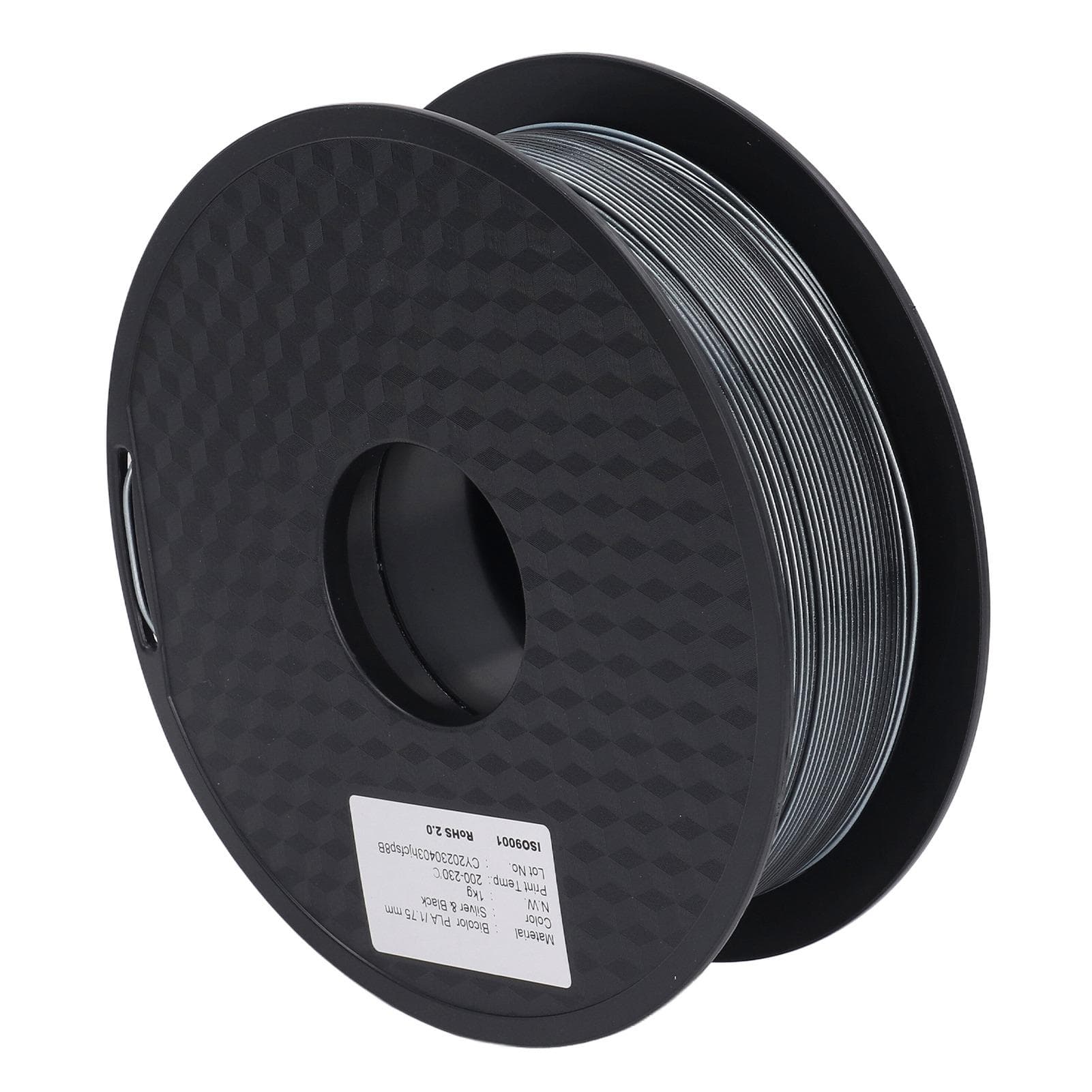 3D Printing Consumable 1.75mm PLA Filament 2 Color Silver Black 3D Printer Consumable PLA Filament