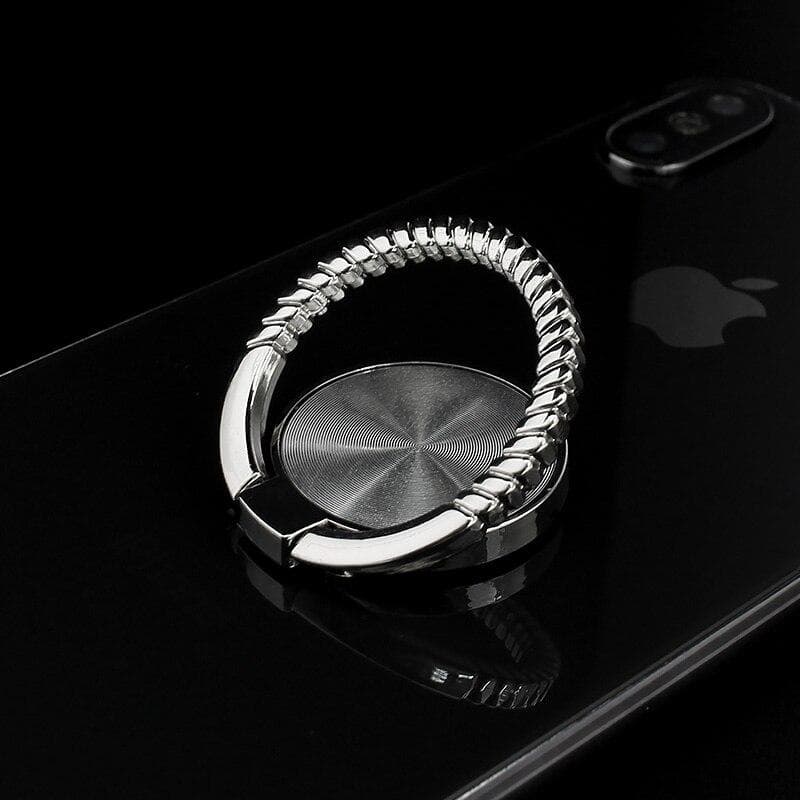 Universal Finger Ring Mobile Phone Holder Thin Metal Smartphone Stand For iPhone Xiaomi Samsung IPad Tablet Bracket Magnetic Car Mount white