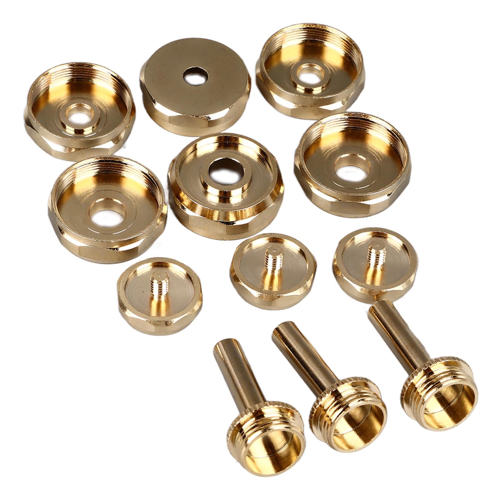 12Pcs Trumpet Accessories Metal Upper and Lower Covers Buttons Connecting Rods Trumpet Replacement