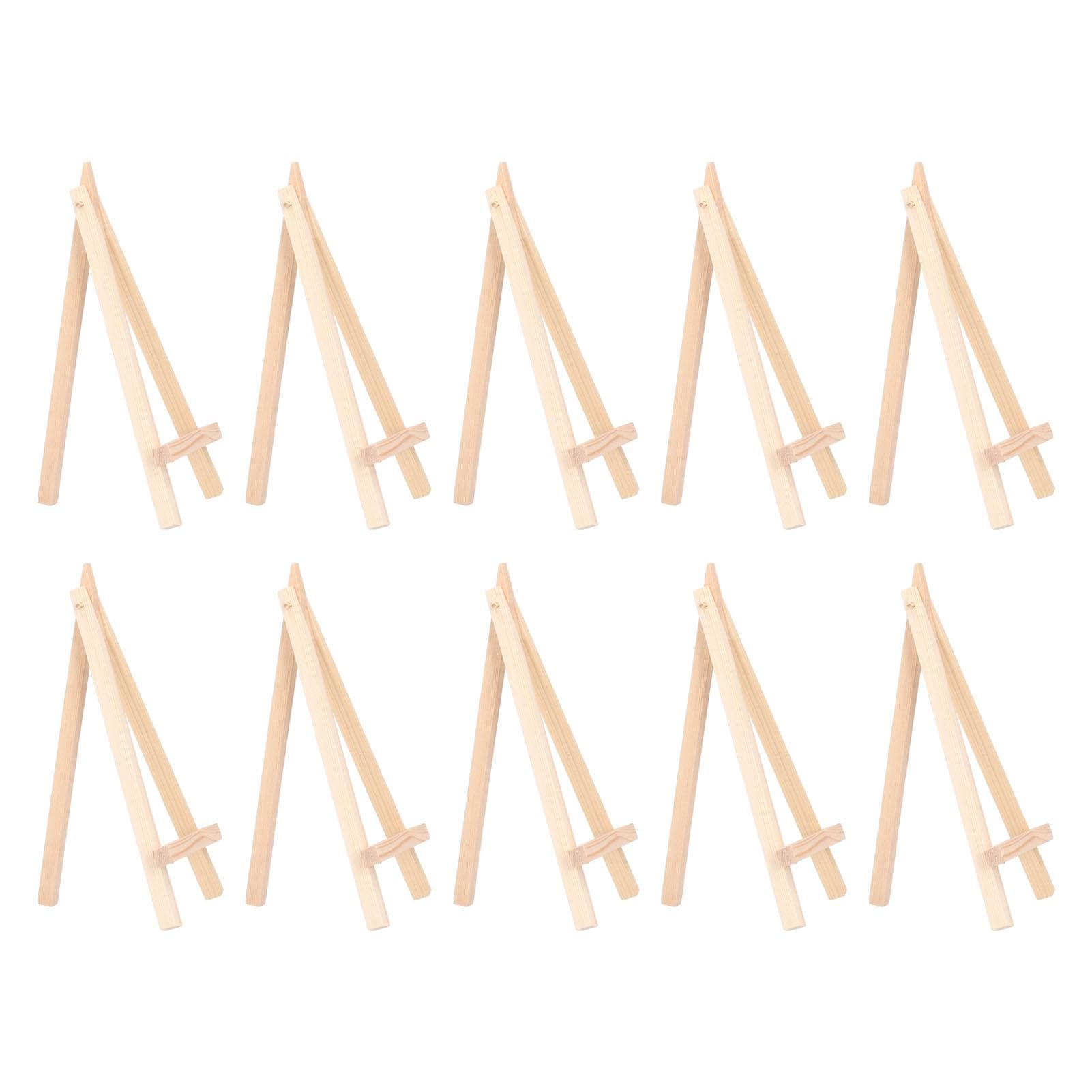 10Pcs Canvas Stand 6.1 Inches Height Pine Multifunctional Durable Foldable Mini Easel Stand for
