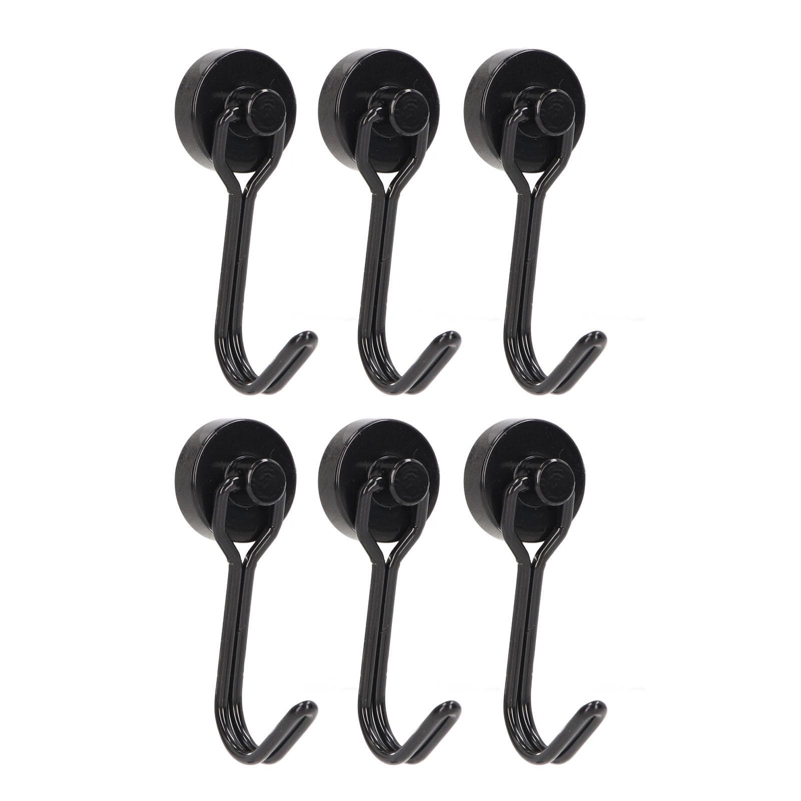 6Pcs Swing Magnetic Hooks Small Light Stable Hooks Rack for Organization Installation 0 to 5KG