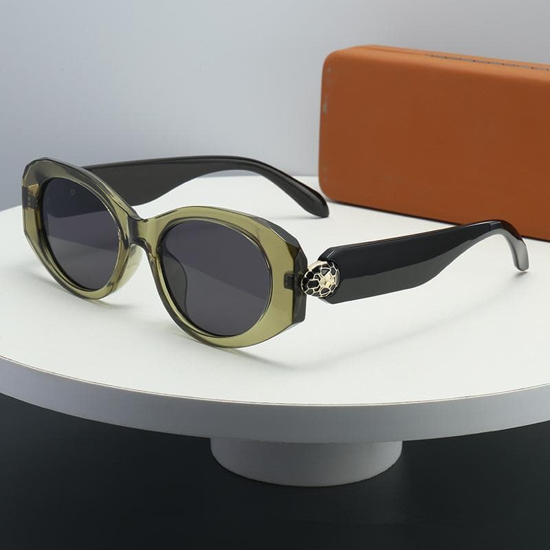 Square Irregular Sunglasses Women Fashion Metal Snakehead Design All-match Senior Sense Personality Eyewear