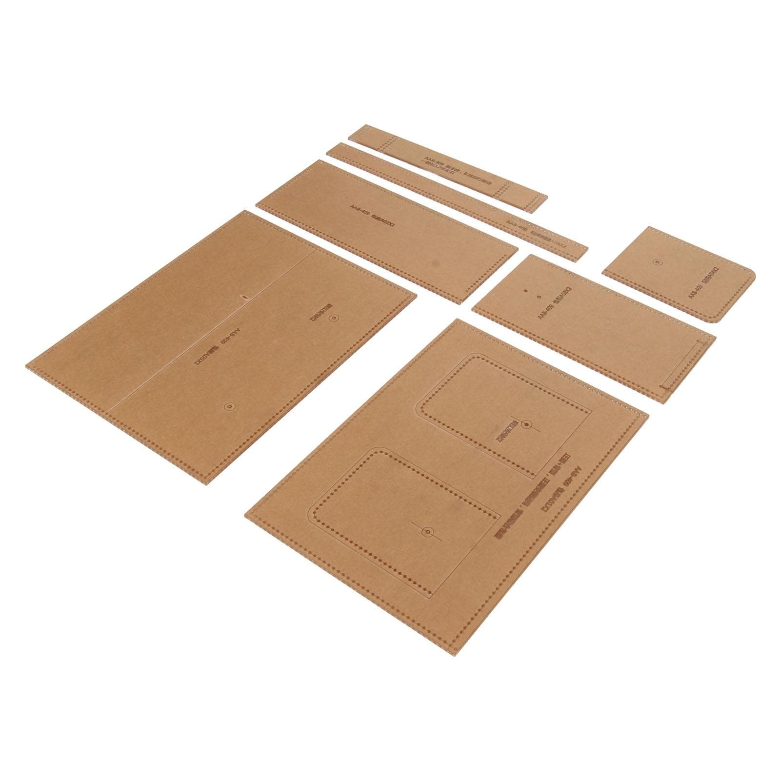 7pcs Shoulder Bag Acrylic Template Professional Precise Cutting Leather Patterns Templates for DIY