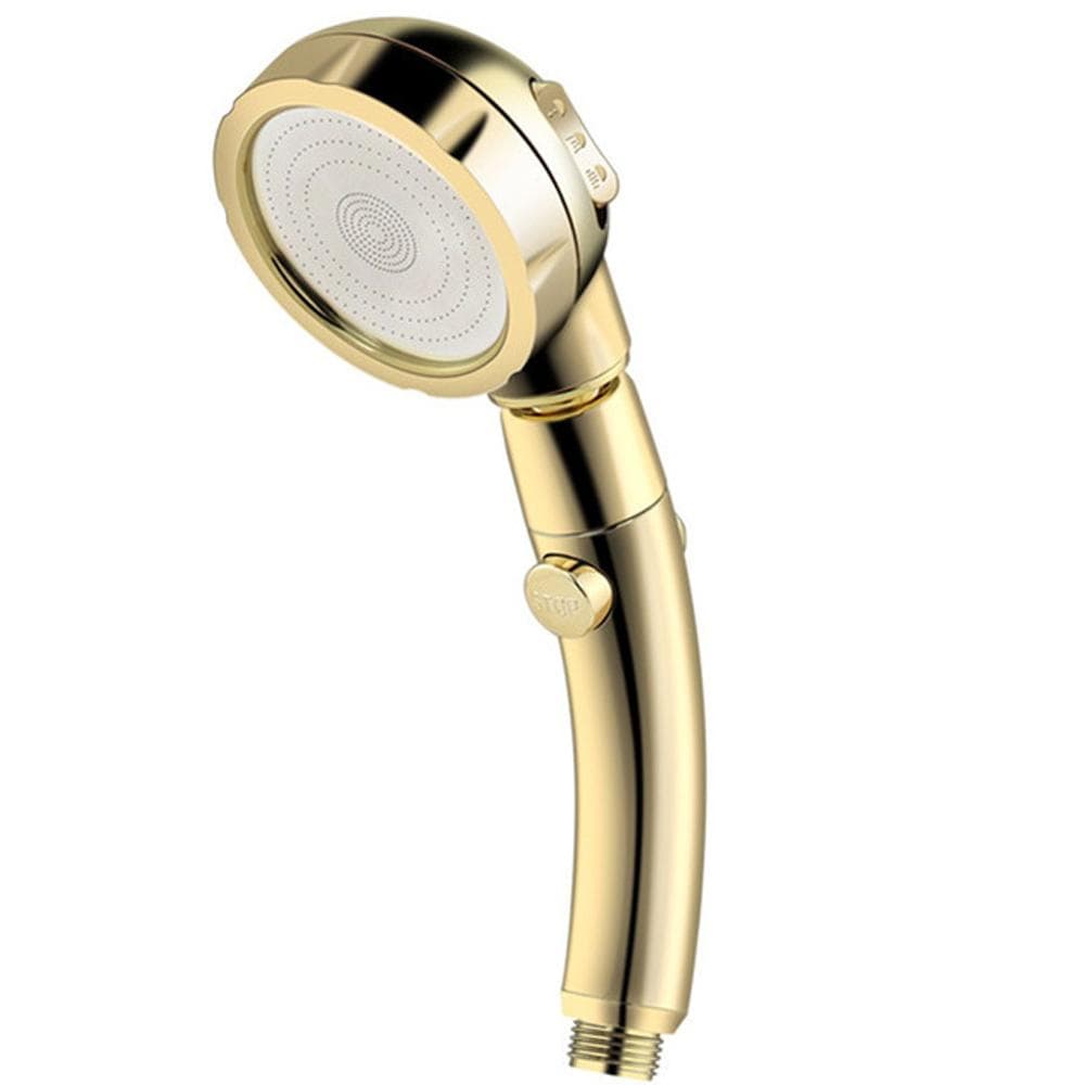 High Pressure Shower Head Set With Hose and Holder Gold 3 Modes Large Flow Rainfall Handheld Shower Faucet Bathroom Accessoies gold