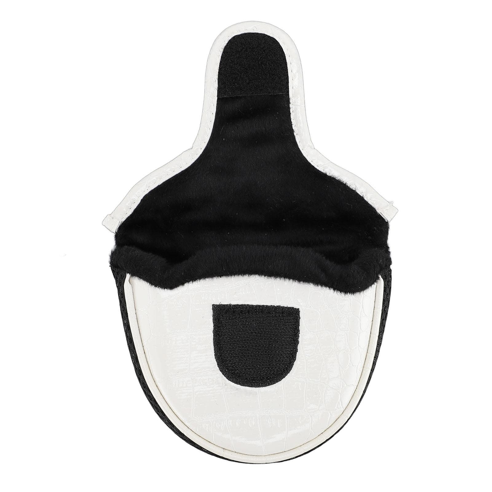 PU Putter Cover Headcover Club Protector Equipment Soft Lining Anti Slip Splashproof White