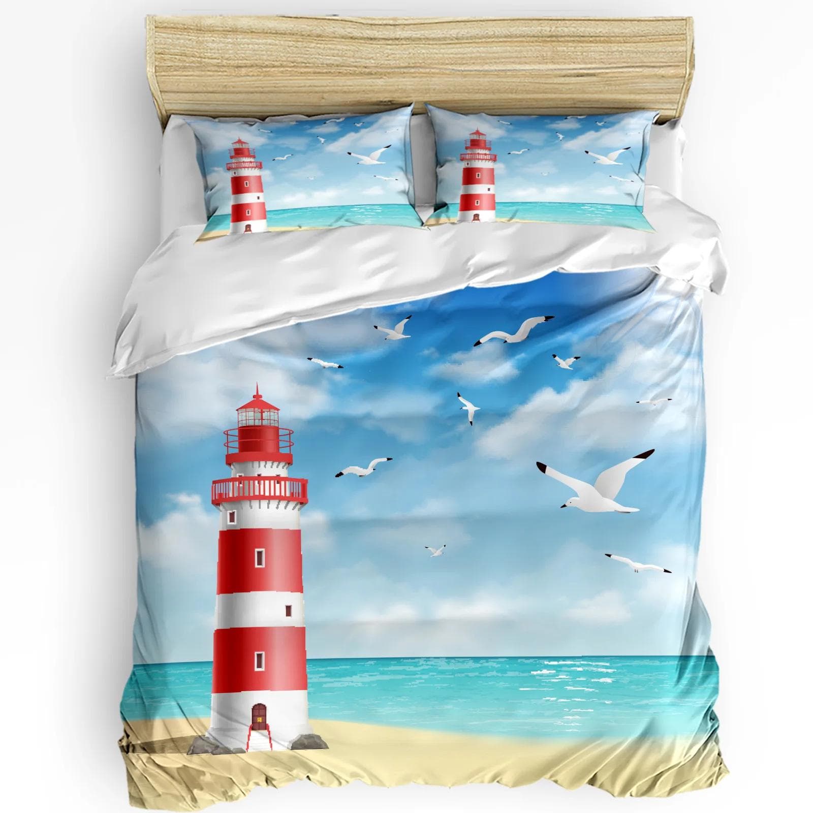 Shark Sea Wavy Teeth Mouth Printed Comfort Duvet Cover Pillow Case Home Textile Quilt Cover Boy Kid Teen Girl 3pcs Bedding Set EU single(135x200cm)