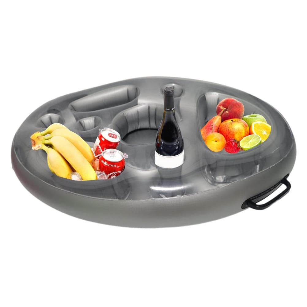 Portable Summer Party Bucket Cup Holder Inflatable Floating Drink Holder Multiple Holes Beverage