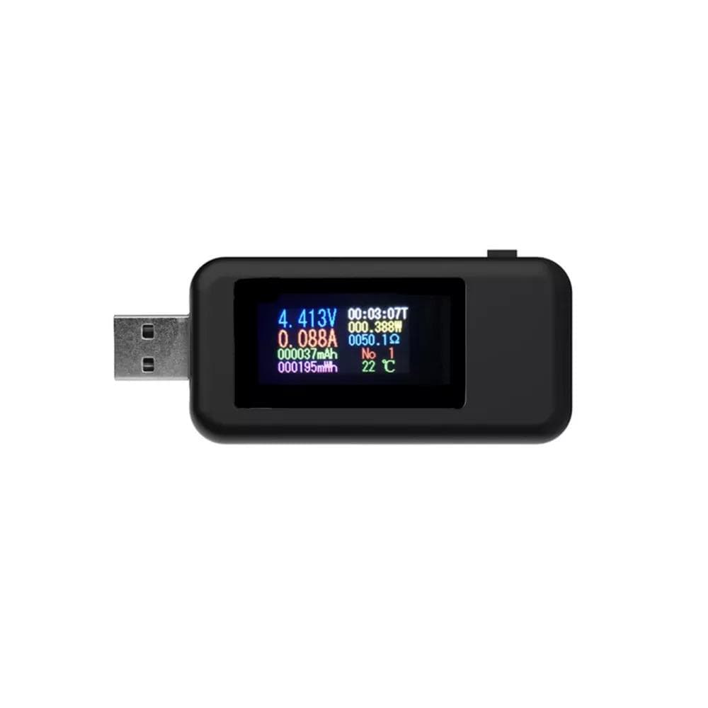 KWS-MX18 10 in1 Digital LCD Display USB Tester Voltage Current Tester Power Meter Timing Ammeter black