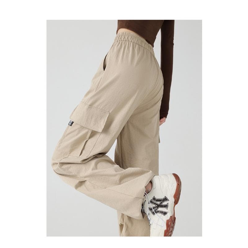 Work Pants for Women's Spring and Autumn New High-waist Casual Straight Wide-leg Pants for Women To Look Slim and Wear Sports Pants XL