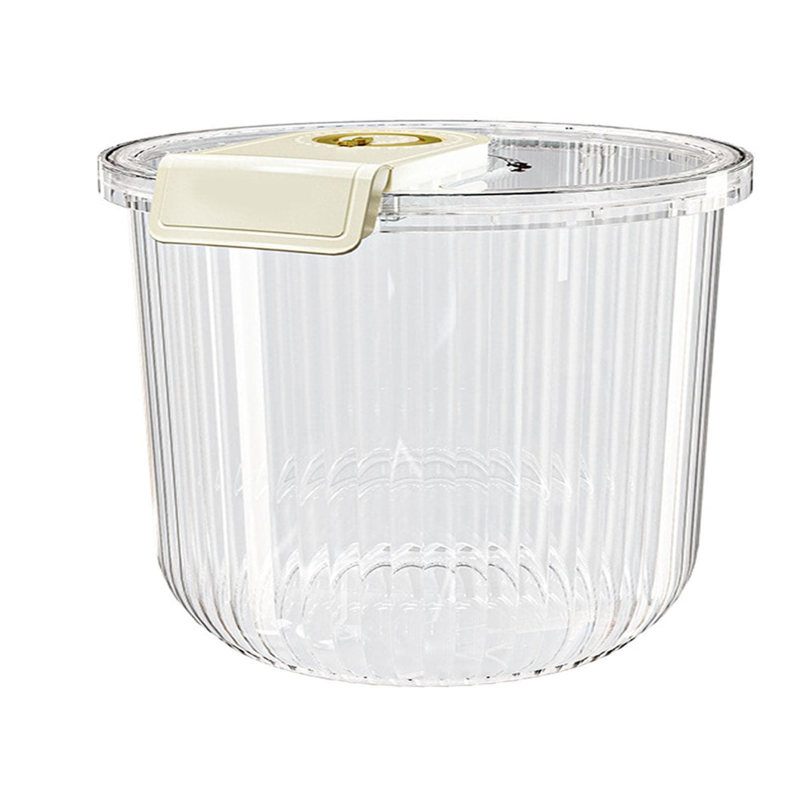 Rice Container Clear Rice Storage Bin Airtight Rice Bucket for Dry Food Grain Flour Soybean Kitchen