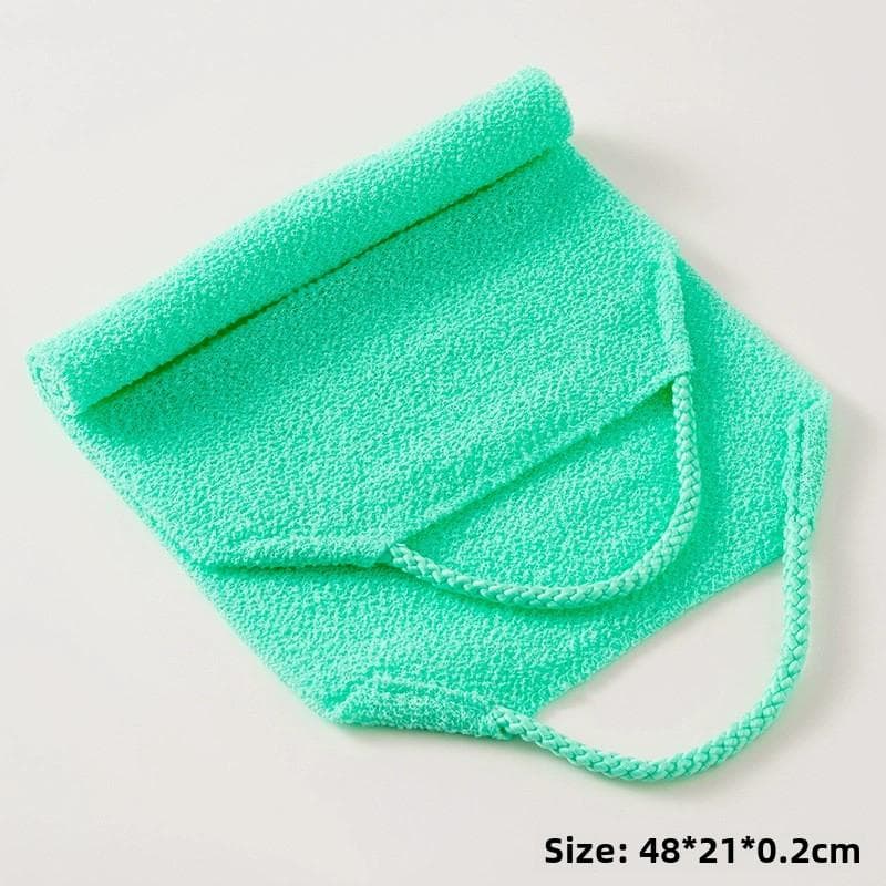 Korean Exfoliating Back Scrubber, Long Stretch Bath Towel, Shower Towel for Body green