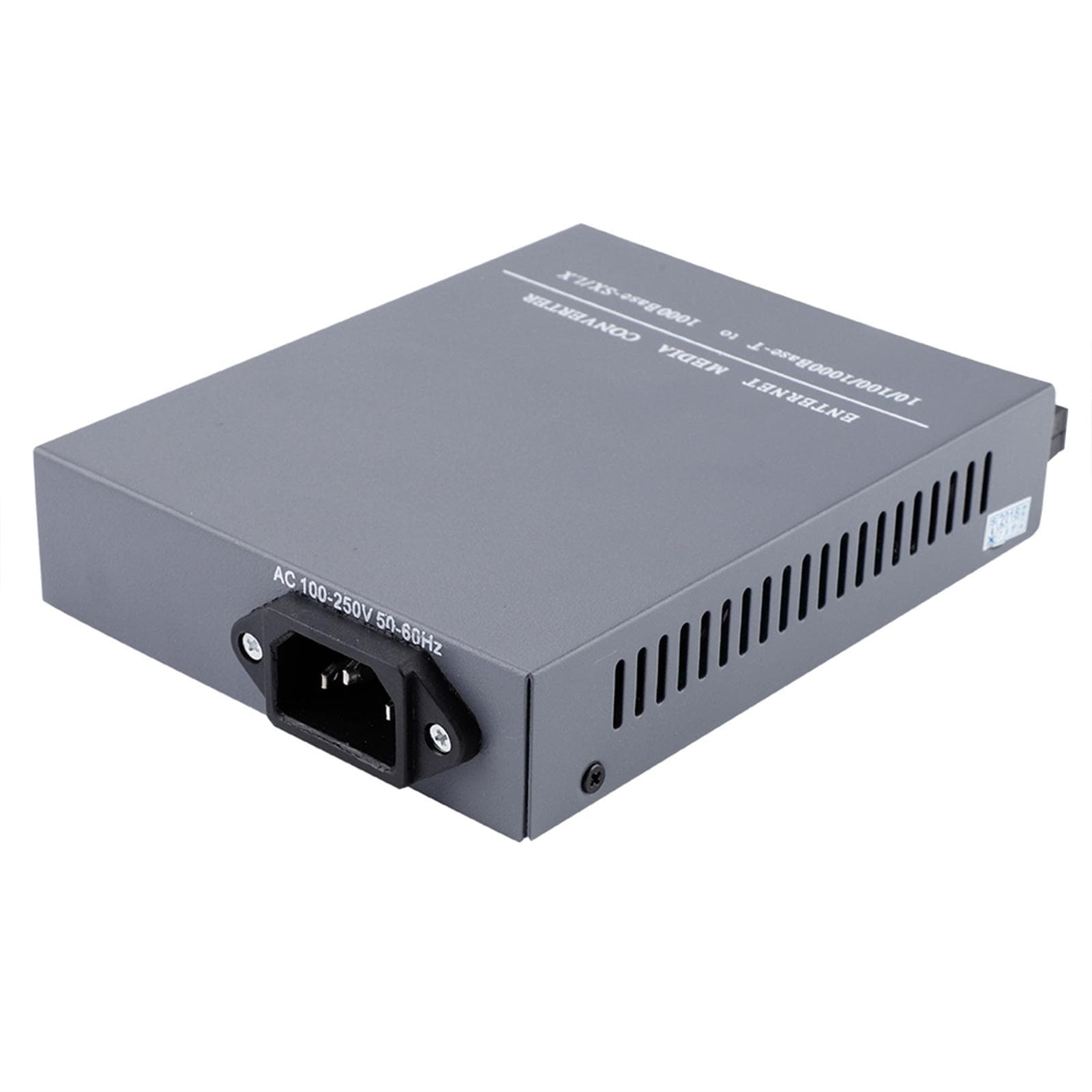 2PCS SC101001000M Gigabit Fiber Media Converter AC100~250V
