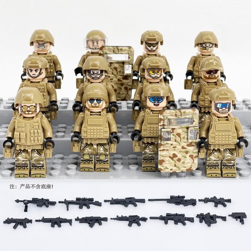 Military Specia Force Soldiers SWAT Gun Weapon Building Blocks Kit Bricks Sets Classic Arms Model Kids Toys