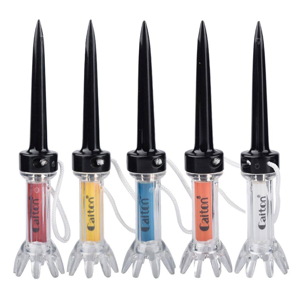 Improve Your Golf Game with the Caiton 5pcs Magnetic Plastic Golf Tee Set - 360degree Bounce 90mm