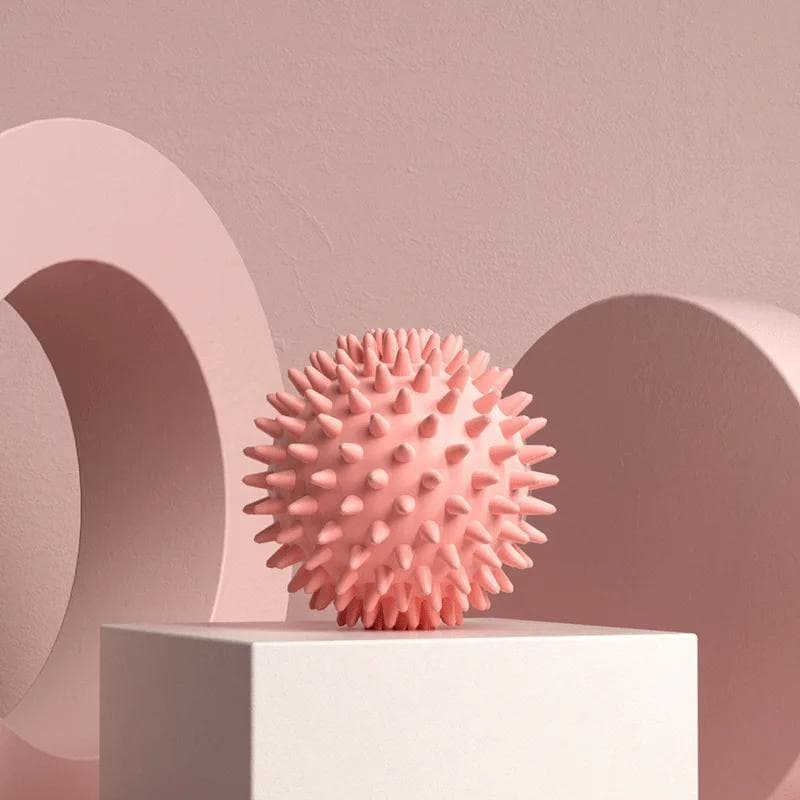 Hedgehog Massage Ball Yoga Fascia Ball Sports Fitness Muscle Relaxation Massage Stick Shoulder Neck Leg Sole Meridian Ball pink