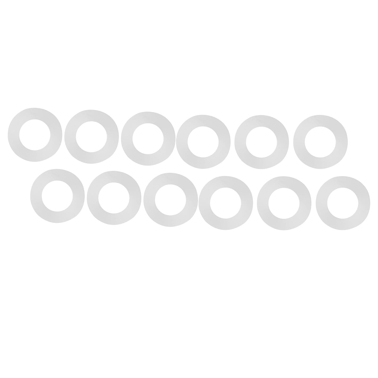 12pcs Flat Gasket White Silicone O Ring Sealing Washers for Bellows Hoses (1.2 )