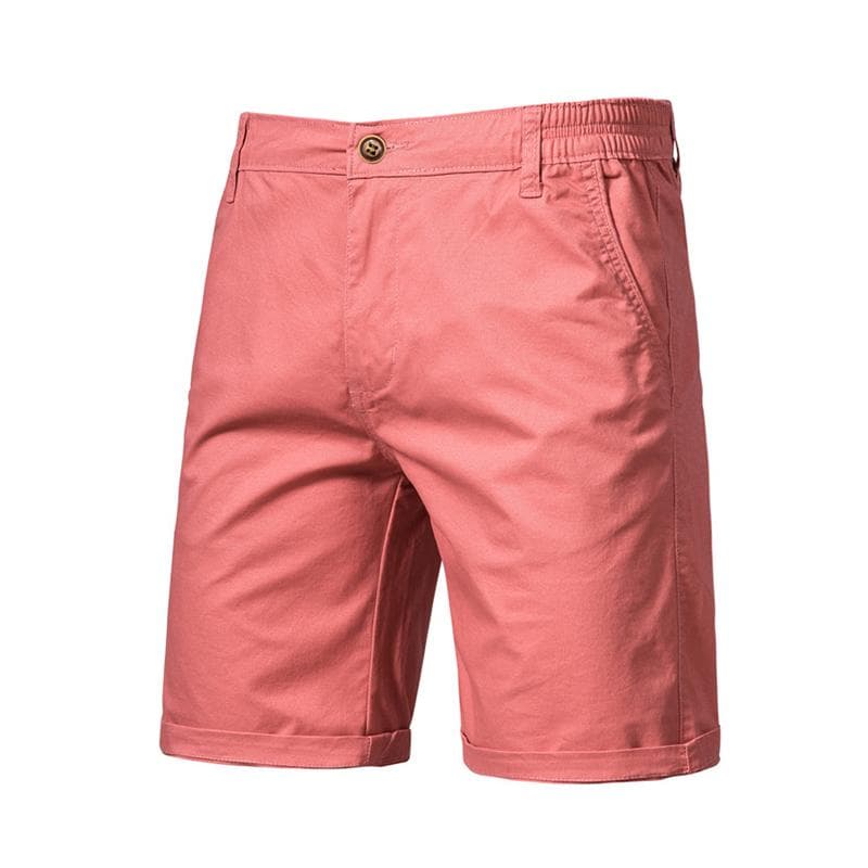 Usegiraffe Summer Men's Shorts Casual Pants Men's Bottoms Comfortable Cotton High Quality Men's Pants Simple Business Fashion Slim 36 pink