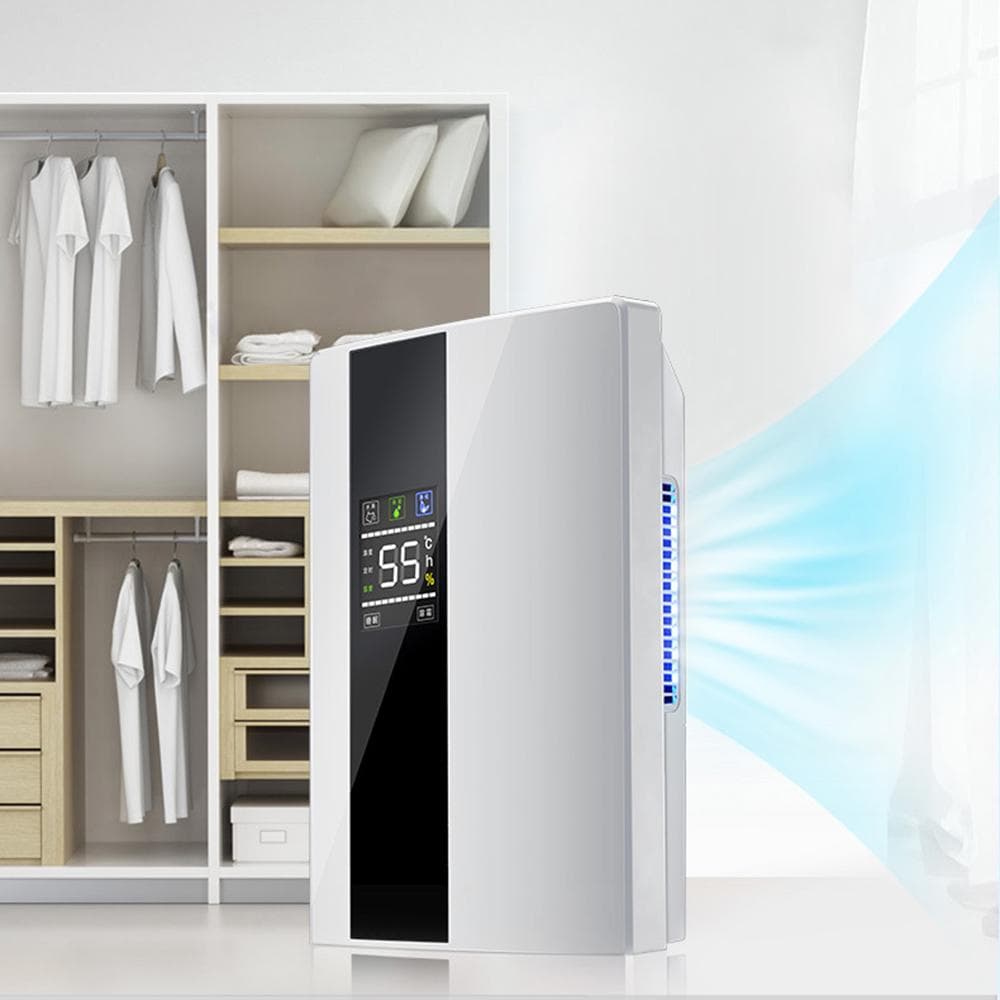Home 2.2L Dehumidifier Remote Control Large LCD Screen Display Air Dryer Full Shut-Off Purifier silver