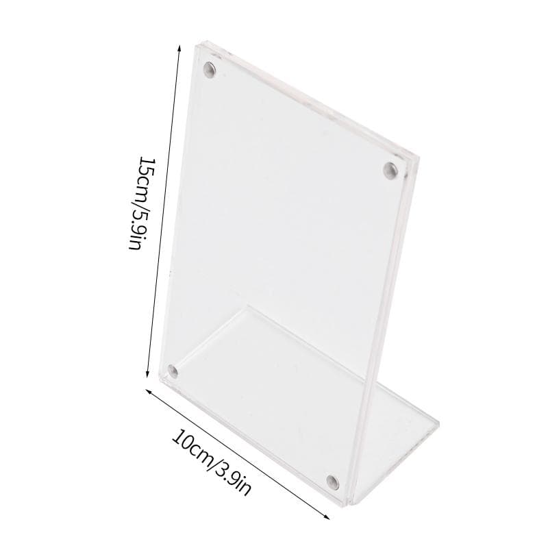 Transparent Acrylic Picture Frame Magnetic Double Sided Photo Frame Kpop Photocard Holder Album Poster Tag Display Stand Desktop AS picture