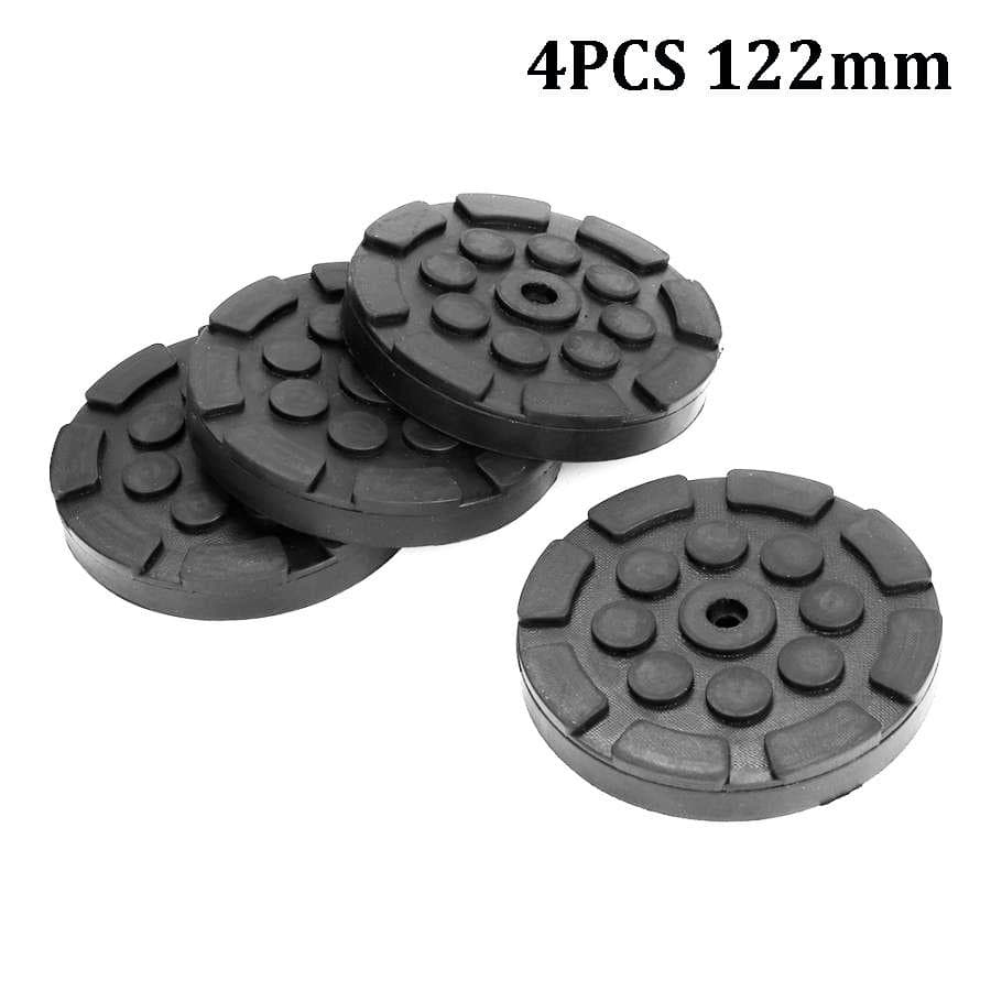 4PCS Heavy Duty 122mm Car Truck Round Soft Rubber Solid Post Lift Arm Pads Disk