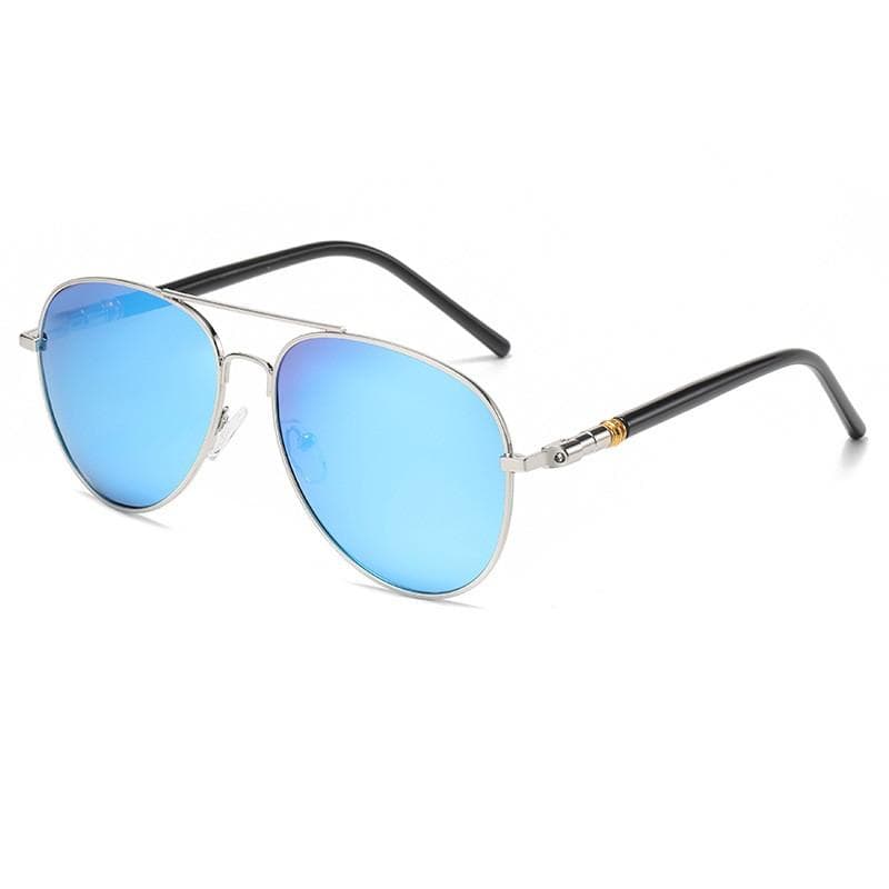 Unisex Sunglasses UV400 Protection Black Reflective Lenses Pilot Style Driving Glasses for Men Women