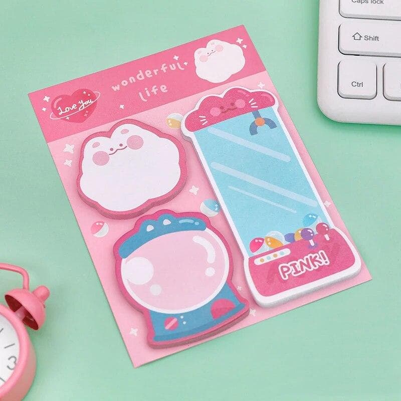 1 Piece Lytwtw's Cartoon Adhesive Cute Kawaii Animals Notes Notepad Memo Pad Office School Supplies Stationery Sticker