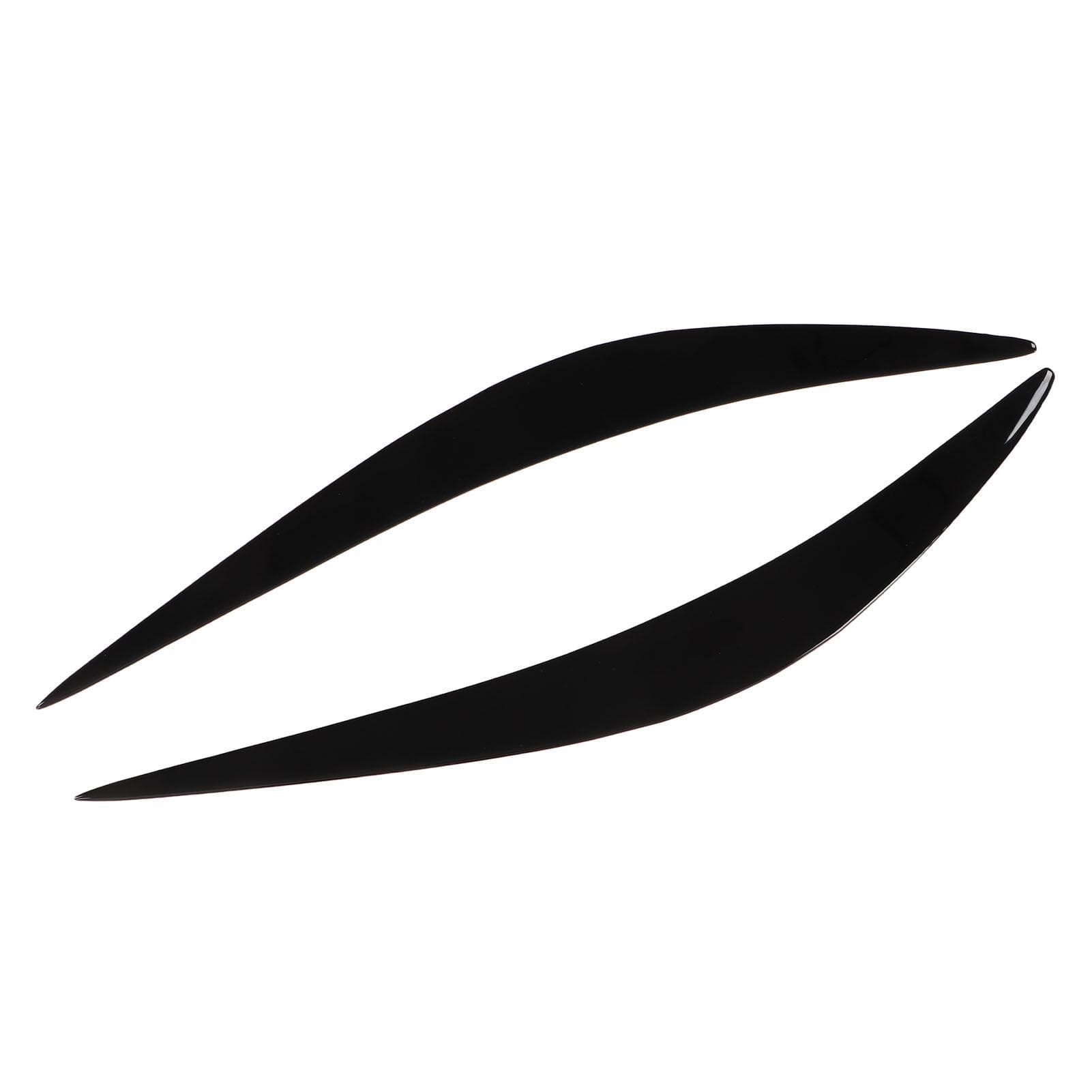2pcs Headlight Eyebrow Glossy Black Abrasion Resistance Replacement for Infiniti Q50 2014?2019
