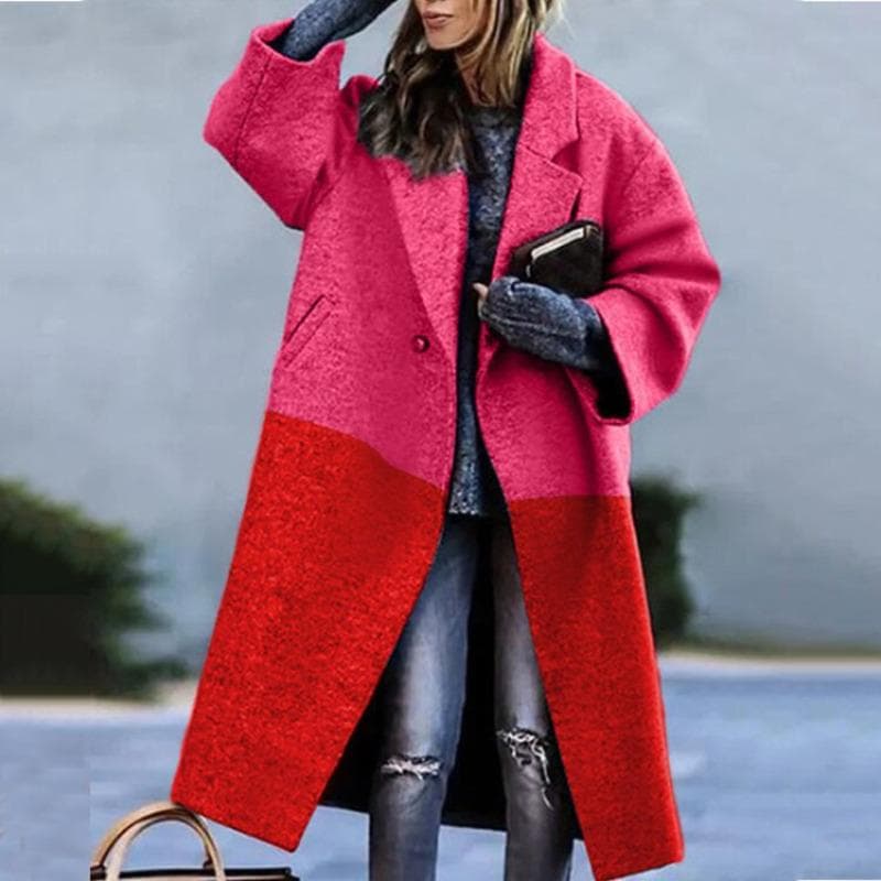 Autumn Women's Clothing Multi-color Plaid Long-sleeved Lapel Jacket S