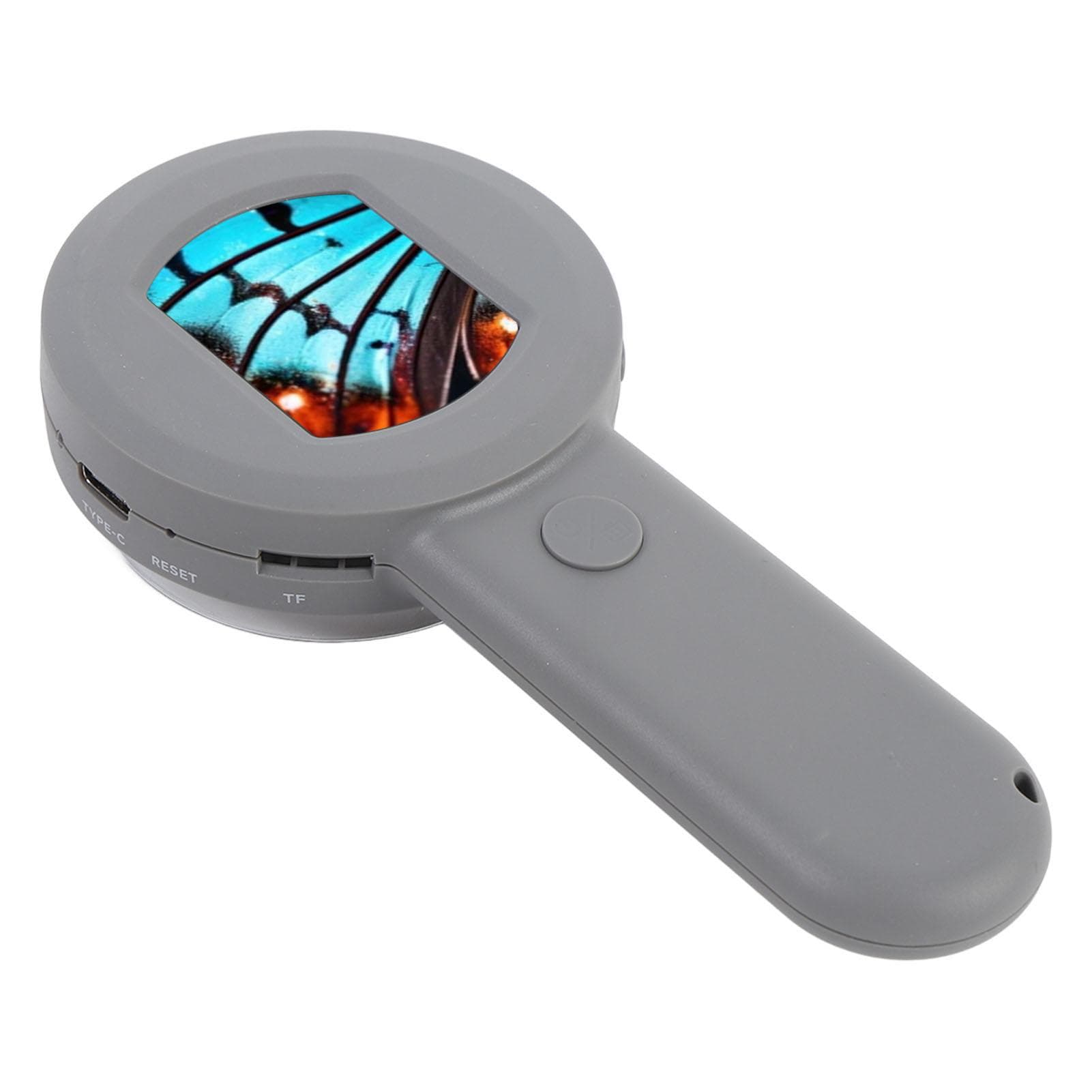 Digital Microscope with 2in LCD Screen 100X Illuminated Jewelers Loupe Handheld Coin Magnifier with