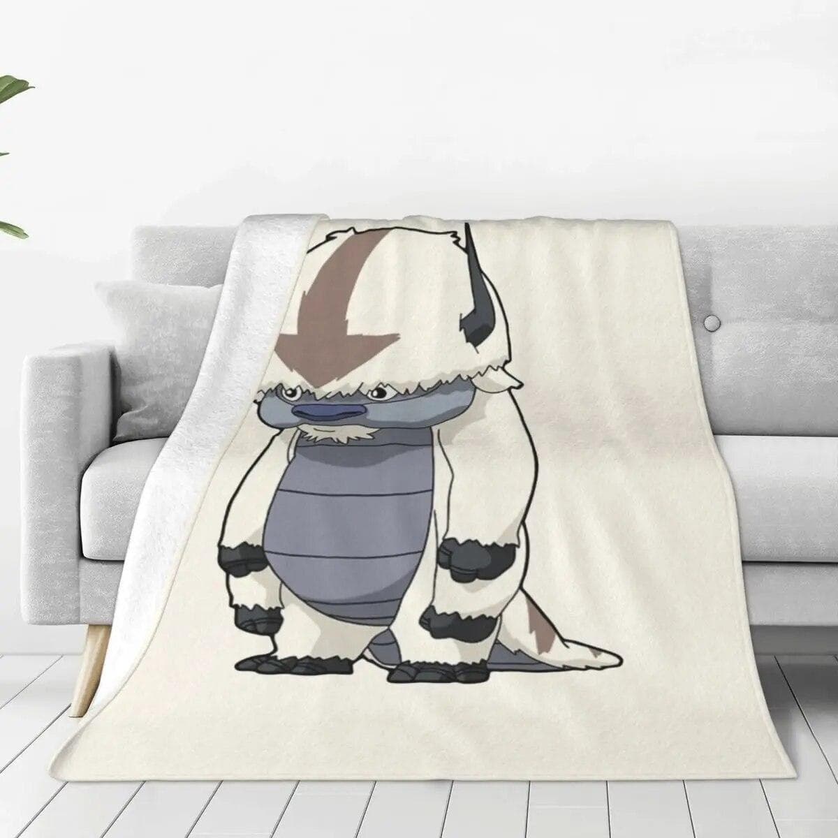 Avatar The Last Airbender Appa Standing Blanket Flannel Spring/Autumn Portable Soft Throw Blanket for Bed Couch Rug Piece 75x100cm 30x40inch
