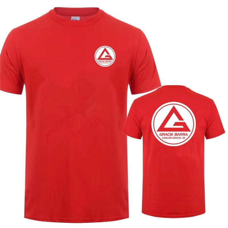 Gracie Barra Carlos GR Brazilian Jiu Jitsu T Shirt Summer Men O Neck Cotton Short Sleeve Tshirts Fashion Cool Tops Tee XL