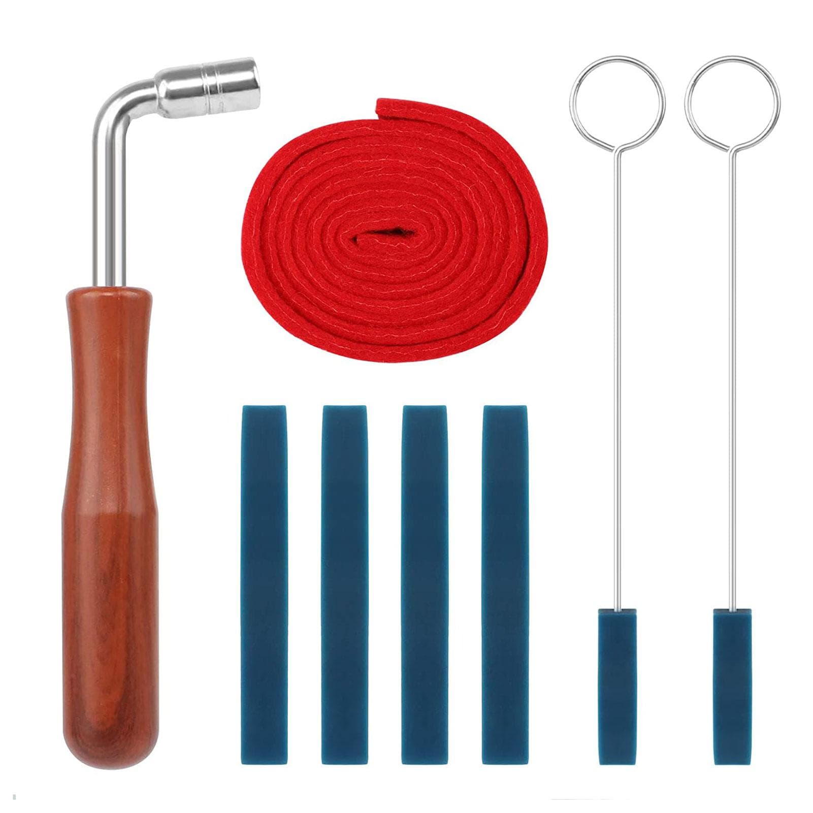 Professional Piano Tuning Kit Tuning Wrench Hammer Temperament Strip Mute Kit Piano DIY Fixing Set 1 Kit