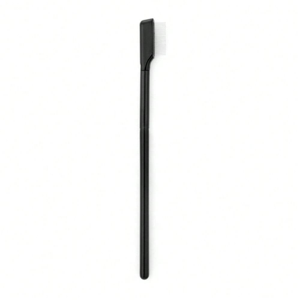 1 Piece Of Extremely Fine Toothed Eyelash Steel Comb, Eyebrow Eyelash Grooming Makeup Brush, Professional Eyelash Beauty Tool black