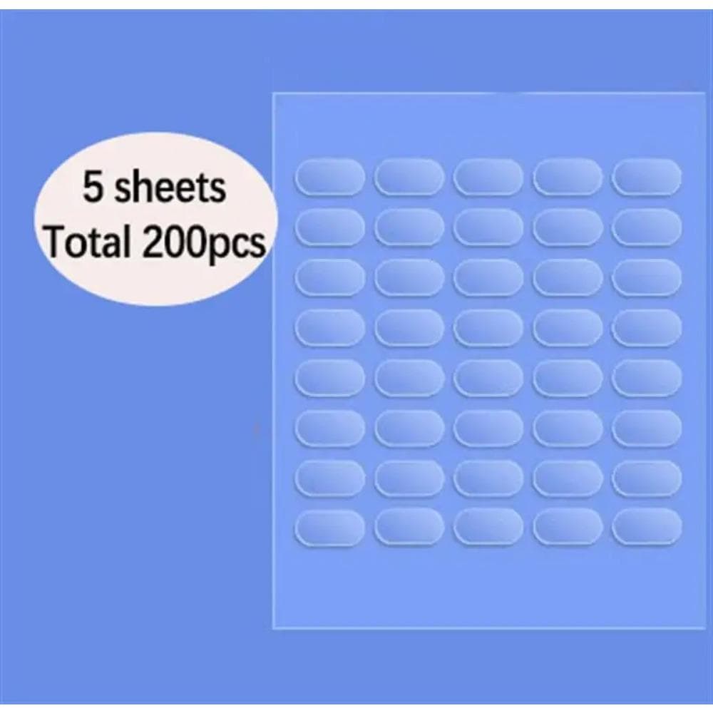 Removable Double Sided Gel Glue Pads Action Figures Adhesive Mounting Dots Poster Wall Hanging Clear Sticky Glue Fixed Patch A-200pcs(5 sheets)