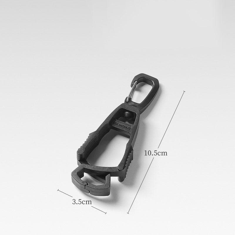 1pcs Glove Clip Hanger Multi-purpose Tool Portable Plastic Safety Work Gloves Holder Hook Clamp for Outdoor Hiking Camping black