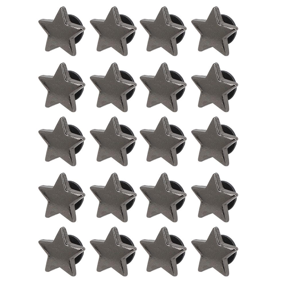 20Pcs Star Shape Rivet Stud Button DIY Clothes Shoes Decoration Accessories with Screws Bright
