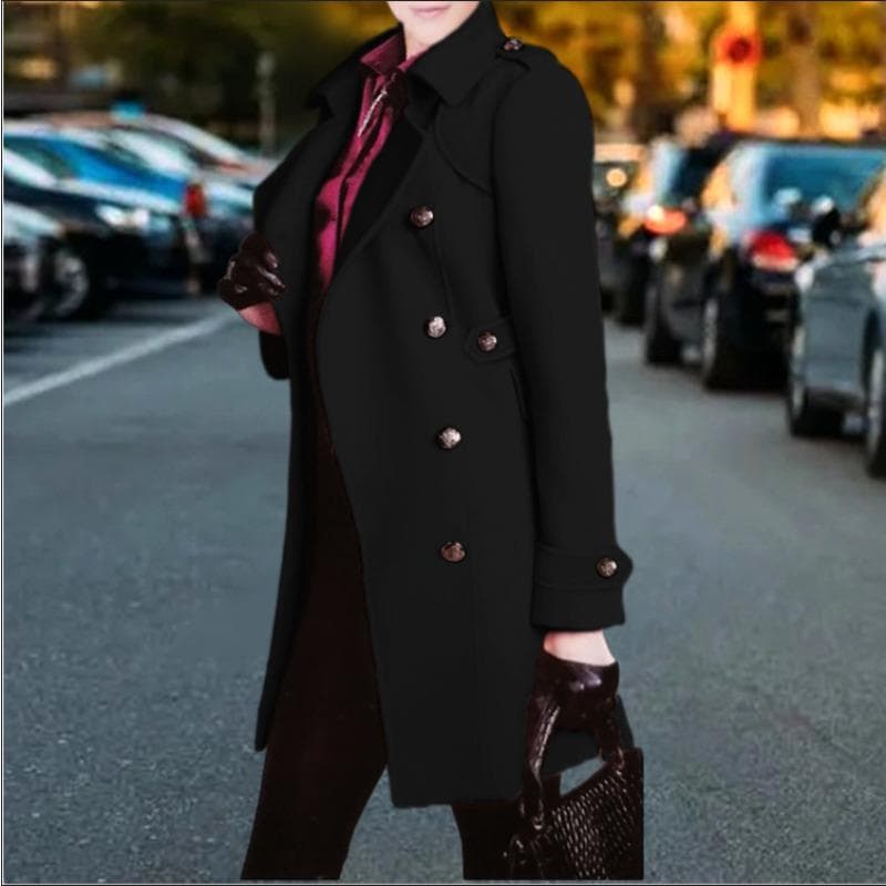 Autumn and Winter New Thickened Woolen Women's Coat Coat 3XL