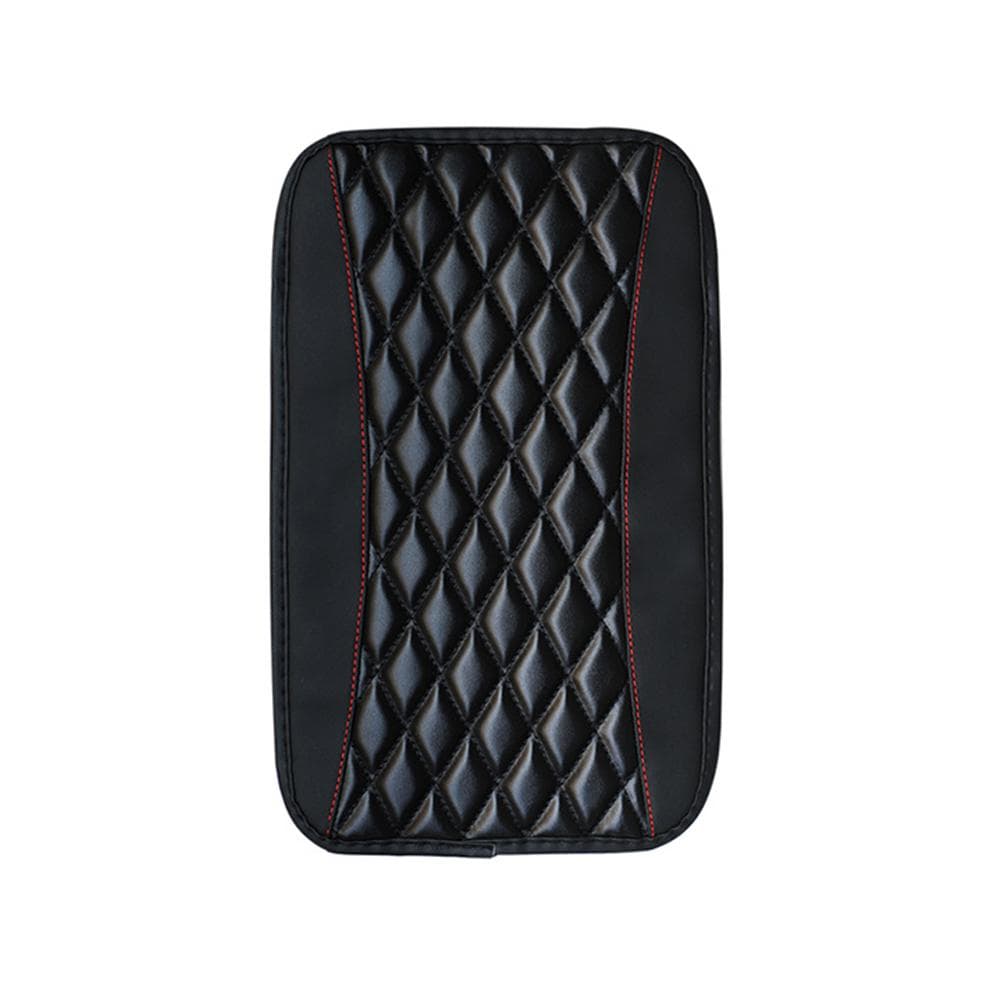 Car Central Armrest Box Console Cover PU Leather Car Interior Central Armrest Box Pad Non Slip Decor Mat Universal Accessories black