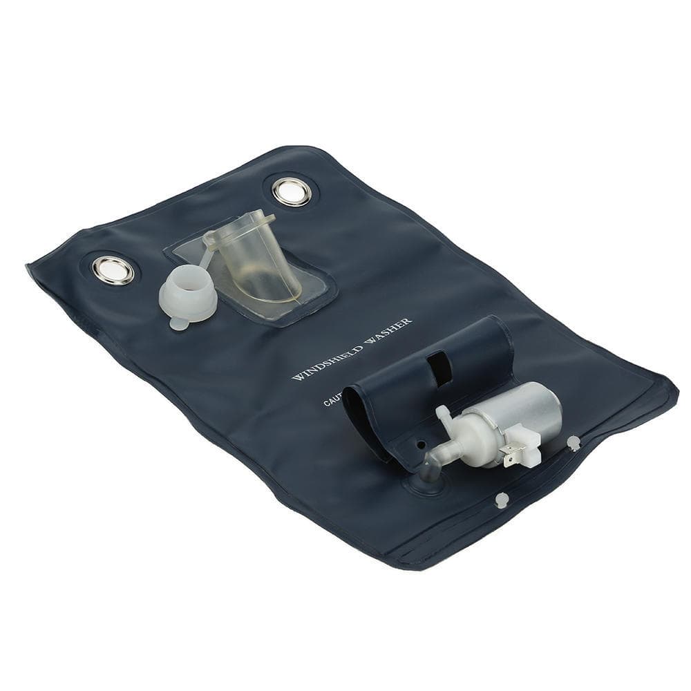 12V Universal Windshield Washer Pump Bag Kit With Jet Button Switch for Classic Cars