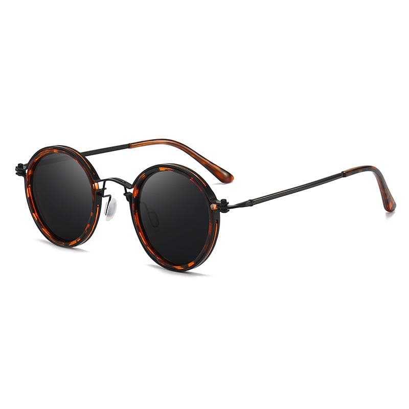 New Vintage Sunglasses Men Round Retro UV400 Sun Glasses High Quality Alloy Eyewear for Driving Fishing