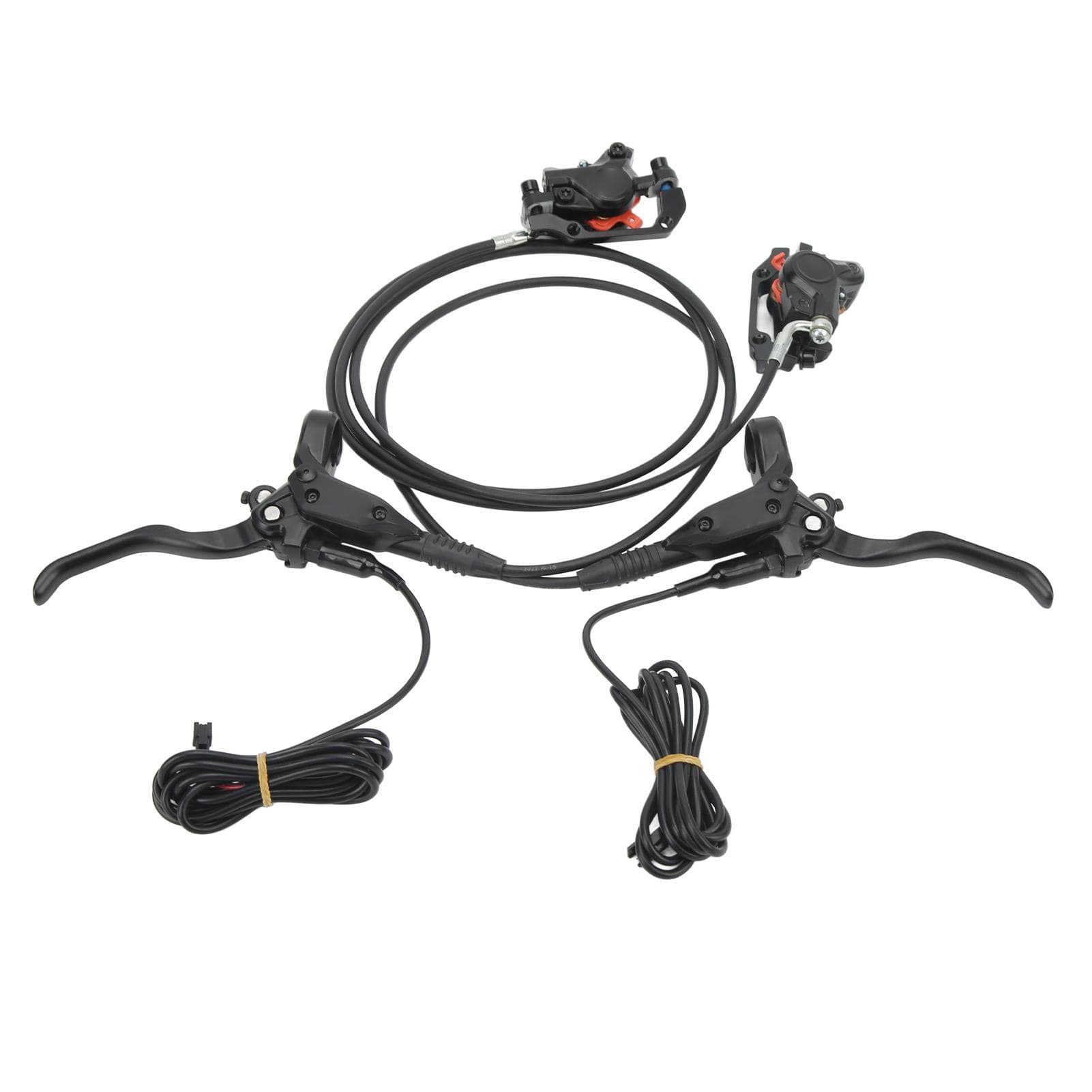 1 Pair Dual Piston Power Off Hydraulic Pressure Disc Brake Aluminum Alloy Oil Brake Set for Folding